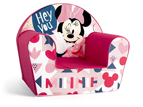 Lulabi Minnie Icon Poltroncina Bimba, Rosa, Decorata, In Cotone E Spugna, Misura 51X33Xh43Cm