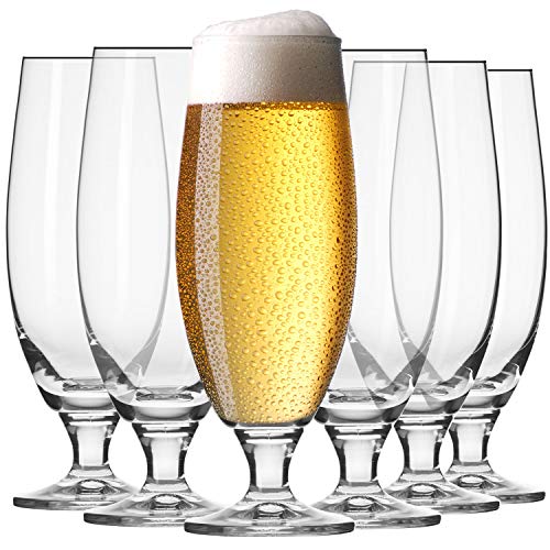 Krosno Alti Bicchieri Birra Pokal Vetro 0,5 Litri | Set Di 6 | 500 Ml | Collezione Chill | Perfetto Per Casa, Ristoranti E Feste | Adatto Alla Lavasto