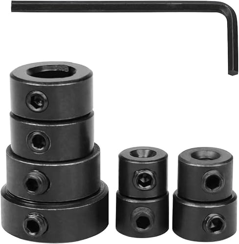 Stop Di Profondità Trapano,Jadeshay Set Punte Da Trapano - 8Pcs Drill Stop Drill Bit Collari Ring Positioner Più Chiave Esagonale, 3Mm, 4Mm, 5Mm, 6Mm,