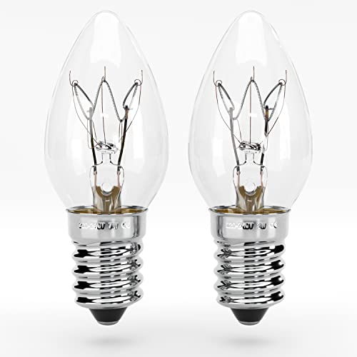 Greate. 2 Lampadine E14 7W - Lampadine Per Lampada Di Sale - Luce Di Orientamento, Macchina Da Cucire, Vetrina - Lampadina E14 Piccola Con 40 Lumen -