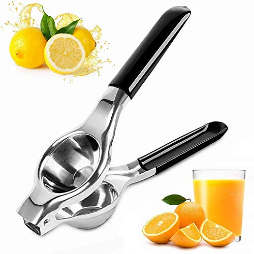 Spremiagrumi Manuale In Acciaio Inox, Spremiagrumi Per Lime Con Spremiagrumi, Con Impugnatura In Silicone (Nero)