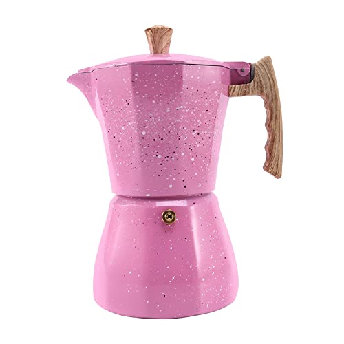 Giilayky Caffettiera Latte Moka Caffettiera Moka Espresso Caffettiera Moka Caffettiera 300Ml Rosa