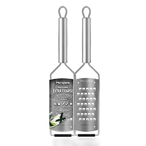 Microplane Grattugia Da Cucina Lama Ultra Spessa Acciaio Inossidabile Serie Professional Ideale Per Patata, Zucchina, Carota, Mela, Cavolo E Formaggio