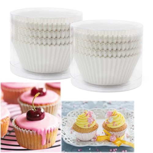 Tsunnee Pirottini Per Cupcake, Pirottini Per Muffin, Fodere Per Cupcake, 7Cm, Bianco, 200-Pack