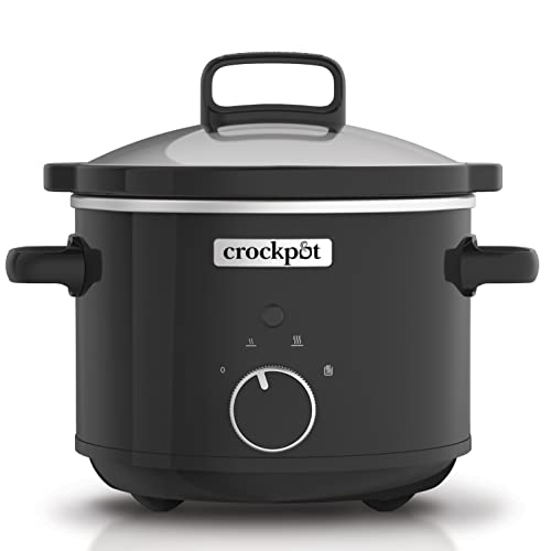 Crock-Pot Pentola Per Cottura Lenta, Slow Cooker, Capienza 2.4 Litri, Fino A 2 Persone, 2 Impostazioni Cottura E Funzione Mantenimento In Caldo, 130 W