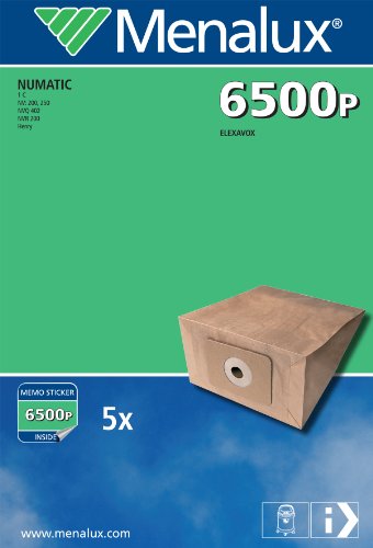 Menalux 6500P - Sacchetti Di Carta, Confezione Da 5