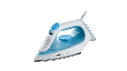 Braun Household Texstyle 1 Si 1050Bl - Ferro Da Stiro Con Piastra Superceramic, Vapore Verticale, 2000 Watt, Colore: Blu