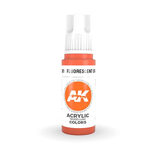 Ak Interactive 3Rd Gen Acrylic Fluorescent Orange 17Ml