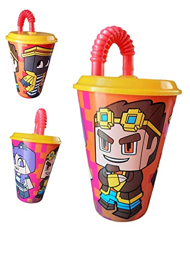 Bicchiere -Tazza- Con Cannuccia Lyon Gamer Plastica Ml.430