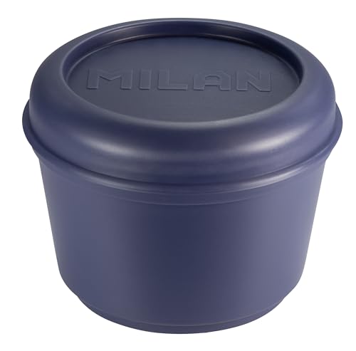 Recipiente Para Alimentos Ecológicos Redondos 0,25 L, Tampa Azul Milan