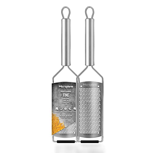 Microplane Grattugia Da Cucina Lama Fine Acciaio Inossidabile Serie Professional Ideale Per Formaggio A Pasta Dura, Agrumi, Aglio, Peperoncini, Cannel
