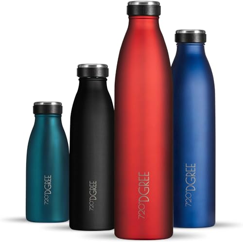 720°Dgree Borraccia Termica 750 Ml "Milkybottle" - Senza Bpa, Prova Di Perdite - Bottiglia Acqua Termiche In Acciaio Inox - Borracce Perfetto Per Beva