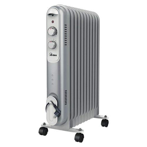 Ardes - Ar4R11S Curvy 11 Radiatore A Olio 11 Elementi Riscaldanti - Radiatore Termosifone 3 Potenze 2500W - Radiatore Ad Olio Con Spia Funzionamento E