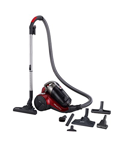 Hoover Reactiv Rc81_Rc25011 Aspirapolvere A Traino Senza Sacco, 800W, 2 Litri, 75 Dba, Ciclonico, Filtro Epa, Spazzola Parquet, Mini Turbo Spazzola, R