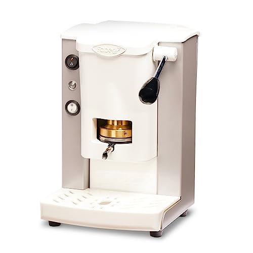 Faber Coffee Machines | Modello Piccola Slot | Macchina Caffe A Cialde Ese 44Mm | Colore Bianco Plastiche Bianco | Pressacialda In Ottone