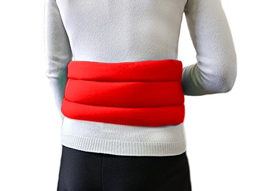 Fascia Dorsale Termica -Rosso- Riscaldante Con Semi Di Lino Per Collo, Spalle, Schiena, Addominale, Cervicale, Lombare, Scaldacollo, Antistress, Effet