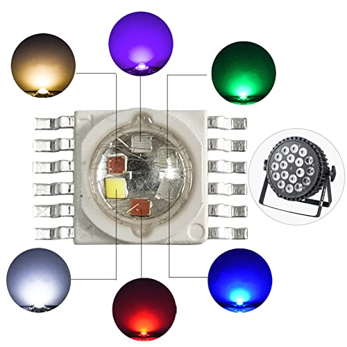 (Confezione Da 20) Perline Led 15W Rgbwa + Uv 6In1, Chip Led, Lampadina Led Per Luci Da Palcoscenico Led