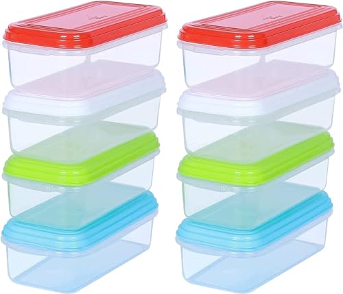 Arsuk Mini Contenitori Per Alimenti Per Bambini, Senza Bpa Contenitori Di Plastica Riutilizzabili Con Ermetici Coperchi Impilabili, Adatti Al Microond