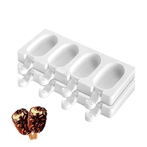 2 Stampi In Silicone Per Ghiaccioli, Per Gelato, Ghiaccioli, 50 Bastoncini, Per Alimenti, Senza Bpa, Per Dolci, Cioccolatini Fai Da Te