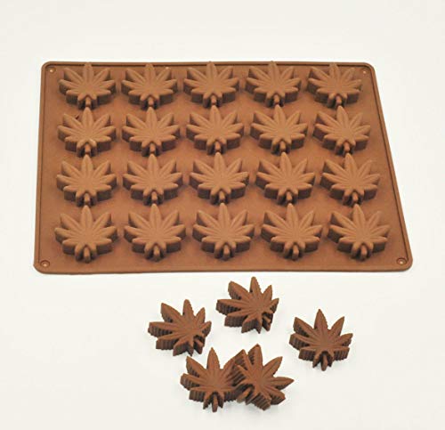 Selecto Bake - Stampo In Silicone Per Cioccolato, Colore: Marrone (Marijuana)