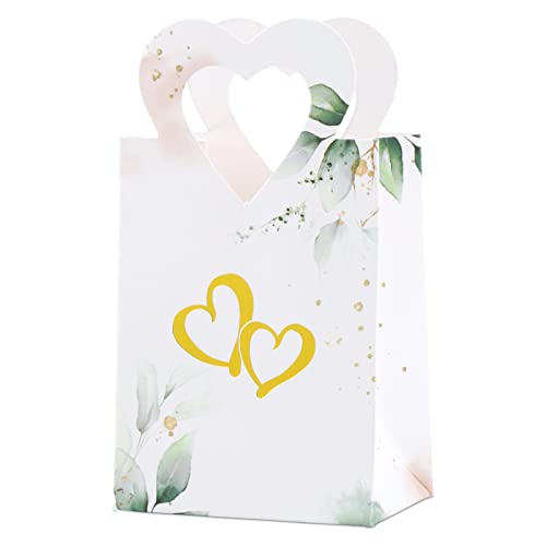 50Pz Scatoline Portaconfetti Matrimonio Bomboniere Scatole Cartone Con Cuore Regalo Per Festa Matrimonio Nozze Compleanno Comunione Battesimo