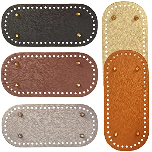 Fondo Per Borsa,5 Pezzi Fondo Per Borse Uncinetto In Pu Cuscino Fondo Borsa Accessori Per Borse Fai Da Te Per La Realizzazione Di Borsa Uncinetto