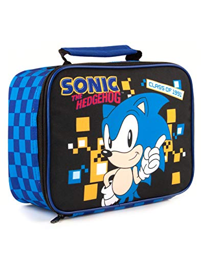 Sonic The Hedgehog Borsa Pranzo Per Bambini |Retrò Di Gioco Dei Ragazzi | Divertimento Con Il Cibo In Compagnia Del Veloce Eroe Blu | Materiale Resist