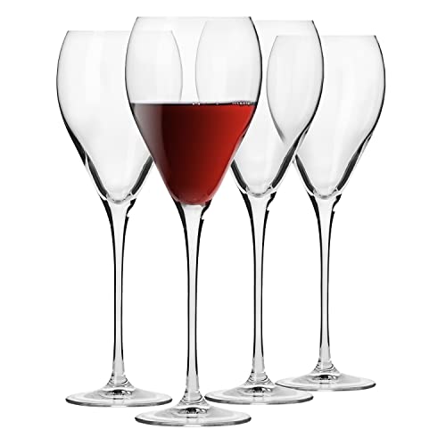 Krosno - Bicchieri Da Vino Rosso Perla 4 X 480 Ml | Bicchieri Da Vino 4 Set | Regalo Di Nozze | Lavabili In Lavastoviglie | Vetro Cristallino | Durevo