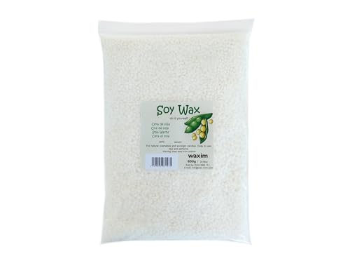 Waxim. Cera Di Soia Per Candele Biologiche E Cosmetica Naturale 850 G In Perle.