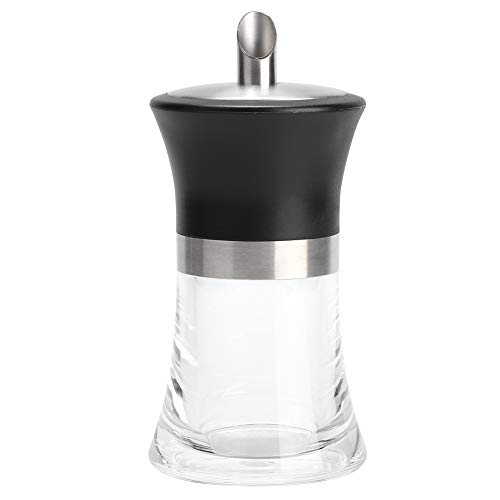 Marvellous Zuccheriera, Capacità: 100 Ml, Zuccheriera Con Coperchio In Acciaio Inox Porta Zucchero, Dosatore Zucchero,Dosa Zucchero Per Cucina, Nero