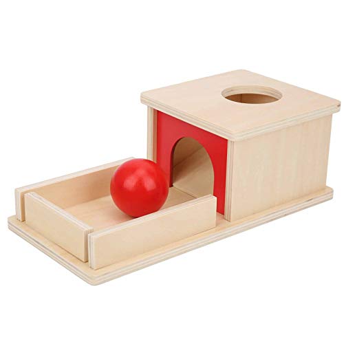 Wnsc Scatola Per Palline In Legno Per Bambini, Scatola Per Palline Colorate In Legno Per Bambini, Divertente(Permanent Target Box)