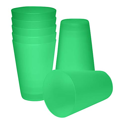 S&S-Shop Bicchieri In Plastica Rigida | 20 Pezzi | 400 Ml | Verde | Bicchieri Riutilizzabili | Bicchieri Da Cocktail | Campeggio | Stoviglie Per Bambi