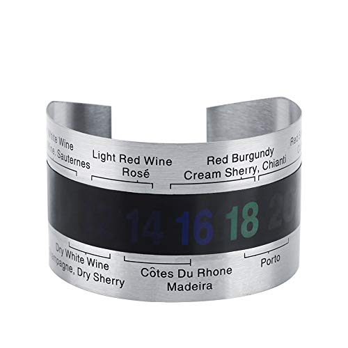 Acciaio Inossidabile Wine Thermometer Bottle Beer Red Wines Sensore Di Temperatura Del Bracciale