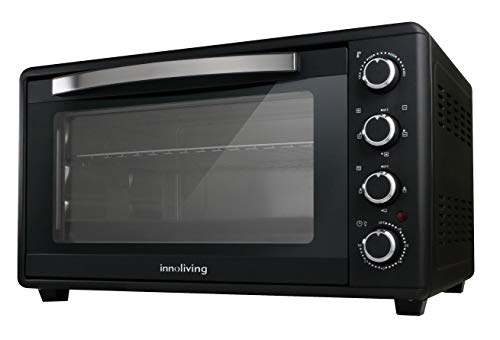 Innoliving Forno Elettrico Ventilato Con Girarrosto, Capacità 60 Litri Potenza 1600W, Temperatura Regolabile Fino A 230° 4 Funzioni Con Timer, Autospe
