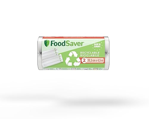 Foodsaver Fsr2002X-01 - Rotolo Termosigillabile 100% Riciclabile Per Macchina Sottovuoto Alimenti, Lavabile, Riutilizzabile, Durevole, Resistente Alle