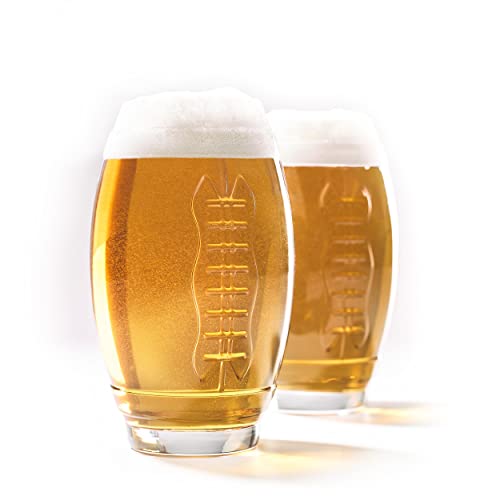 40Yards American Football - Set Di 2 Bicchieri Da Birra Con Cuciture Rialzate (600 Ml)