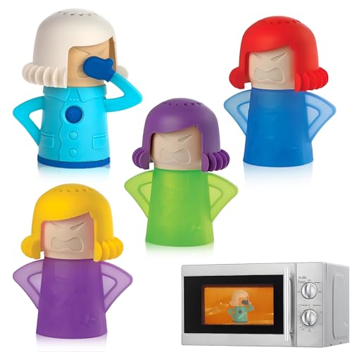 4 Pz Detergente Per Microonde, Angry Mama Microonde Cleaner-Microonde Cleaner, Cool Mama Frigo Deodorante, Forno A Microonde Steam Cleaner, Microonde