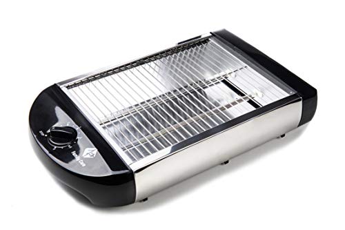 Family Care Tostapane Orizzontale, 600 W, 6 Livelli Di Temperatura, Vassoio Raccogli Briciole Estraibile, Corpo In Acciaio Inossidabile, Multicolore E