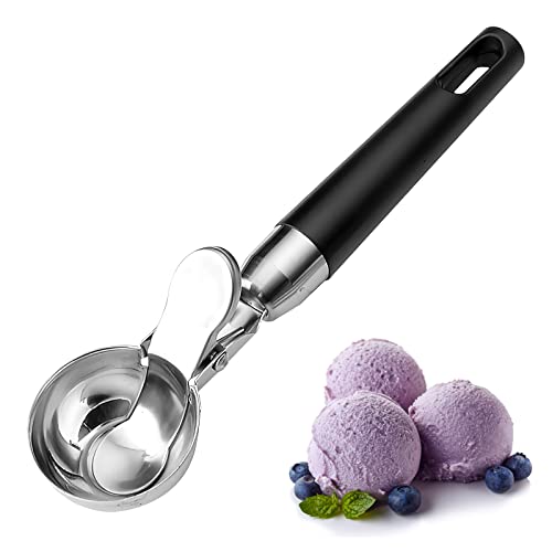 Cucchiaio Di Gelato In Acciaio Inox, Porzionatore Per Gelato Con Espulsore, Porzionatori Da Gelato Per Torte, Melone, Polpette, Biscotti, Frutta (22X4