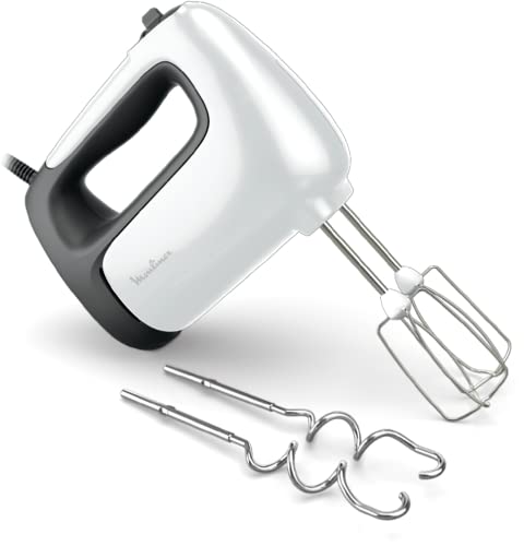 Sbattitore Moulinex Prep'Mix+, Ideale Per Preparazioni Leggere E Pesanti, Potente Motore Da 500 W, 5 Velocità, Impostazione Turbo, 2 Fruste, 2 Ganci P