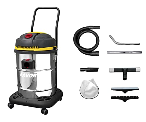 Lavor Aspirapolvere Aspiraliquidi Wd 255 Xe Con 2 Motori Ad Alta Efficienza, Presa Per Elettroutensili Da 2200 Watt E Serbatoio Da 55 Litri (8.239.000