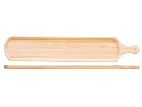 Home Tagliere In Legno Faggio 15X80Cm, Vassoio, Marrone