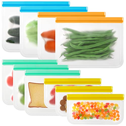 Sacchetti Riutilizzabili Per Alimenti,Sacchetti Freezer Con Zip 10 Pezzi,Buste Ermetiche Per Congelatore,Sacchi Portaoggetti Congelatori Borsa,Borsa P