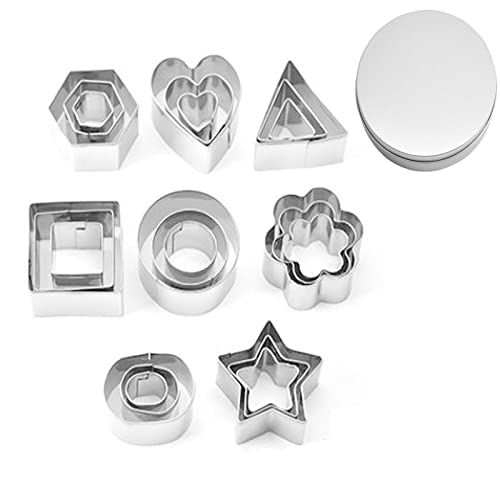 24 Pezzi Stampi Biscotti, Forme Per Biscotti In Acciaio Inox,8 Forme Set Di Formine, Per Decorazioni In Fondente, Decorazioni Di Dolci Di Pasticceria