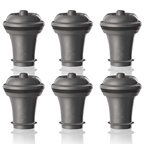Vacu Vin 0086341 -Tappo Per Bottiglie Di Vino, 6 Pezzi, Colore: Grigio