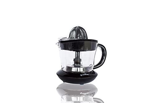 Spremiagrumi Elettrico Piccolo Capacità 700Ml Nero In Plastica | Movimento Bidirezionale Doppio Cono Per Spremitura Caraffa Graduata