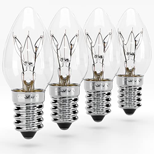 Greate. 4 Lampadine E14 7W - Lampadine Per Lampada Di Sale - Luce Di Orientamento, Macchina Da Cucire, Vetrina - Lampadina E14 Piccola Con 40 Lumen - 