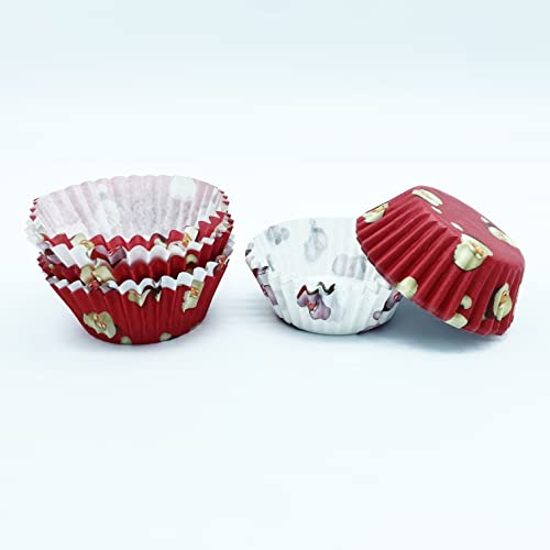 Gesar 120 Pezzi Pirottini Muffin Carta - Pirottini Cupcake - Cioccolatini Forno - Stampini Per Dolci - Stampi Da Forno- Decorazioni Natale - Colore Ro