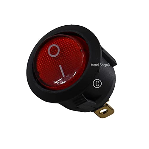 Marel Shop® - Interruttore 3 Contatti Luminoso Per Ferro Da Stiro Compatibile Con Vaporella Polti Per Modelli: Forever 625-630 - 635-650 - 1600