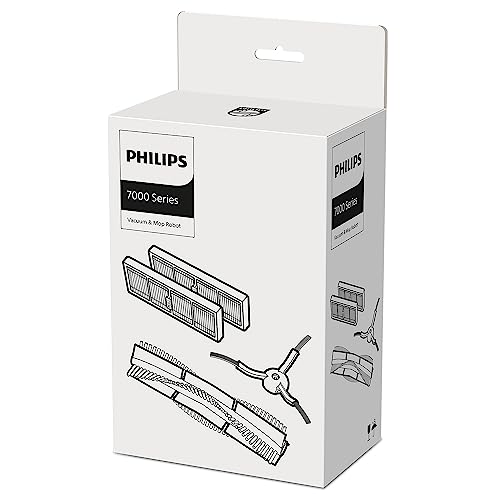 Philips Kit Sostitutivo Per Robot Homerun Aqua Serie 7000-2 Filtri Lavabili, 1 Spazzola Principale, 1 Spazzola Laterale, Compatibile Con Xu7100 E Xu70
